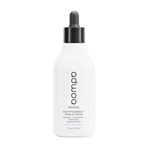 adwoa beauty Baomint¢â Shine + Protect Oil | Hair Growth & Scalp Oil with Baobab, Rosemary + Peppermint | 15+ Botanical Oils for Dry, Textured Hair | Non-Greasy, 7.2 oz Dropper Bottle