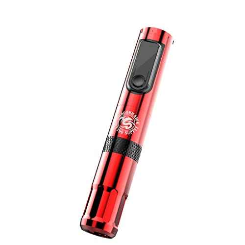 Dragonhawk X4 Tattoo Gun Wireless Tattoo Pen Machine with Two Replacement Batteries Coreless Motor by Mcore Lightweight Slim Great for Women Artists