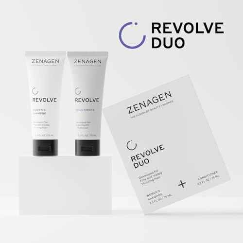 ZENAGEN Revolve Women's Travel Kit | Shampoo + Conditioner for Fine & Visibly Thin Hair, Promotes Thicker Fuller Hair, Plant-Based Formula, Color-Safe, Vegan