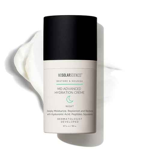 MDSolarSciences MD Advanced Hydration Cr?me | Time-Released Night Cream with Hyaluronic Acid, Peptides & Squalane | Intense Anti-Aging Hydration & Barrier Support | 1.7?oz
