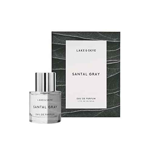 Lake & Skye Santal Gray Eau de Parfum, Long Lasting Fragrance, 1.7 fl oz (50 ml) - Santal, Cardamom, Sandalwood, Earthy, Musk, Vegan, Paraben-Free, Cruelty-Free