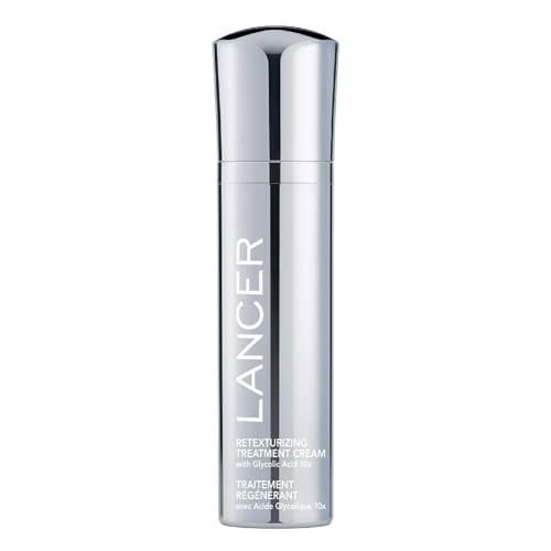 Lancer Skincare Retexturizing Treatment, Daily Moisturizing Cream with 10% Glycolic Acid, 1.7 Fl Oz