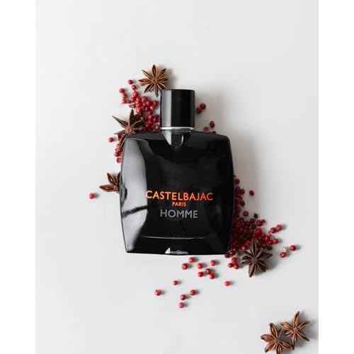 Castelbajac Paris Homme Men's Eau de Toilette, 3.4 FL OZ Black Bottle - Woody Amber Fresher Fragrance by Benoist Lapouza with Lime, Vetiver, and Ambroxan