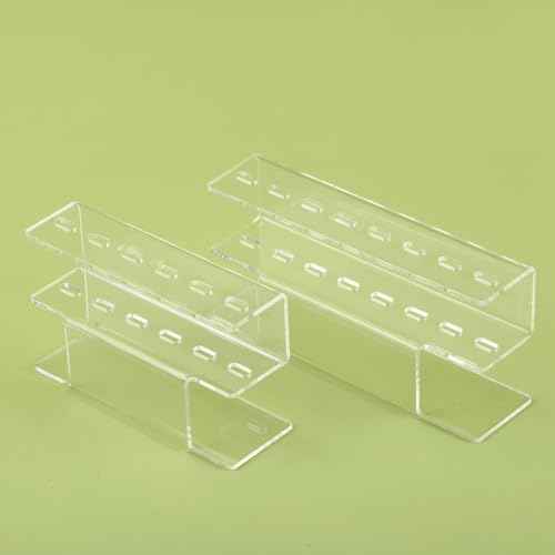 Acrylic Tweezers Holder, 6 Holes Tweezers Stand Display Organizer for Eyelash Extension Supplies Accessories Grafting Beauty Tools (6 Holes Transparent)