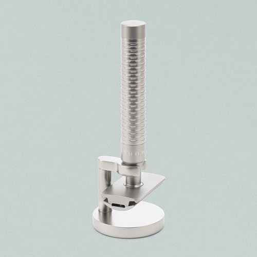 M?HLE Single Holder for Classic Safety Razors - for Rocca and Companion Razors - Matt Chrome Shaving Stand