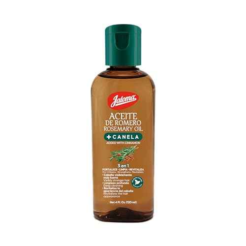 Jaloma Rosemary & Cinnamon Oil, 3 in 1 Forumula to Cleanse, Strengthen, and Revitalize Hair, 4 FL Oz Bottle