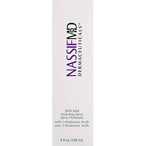 NassifMD 3HA Instant Hydrating Facial Mist - Contains 3 Types of Hyaluronic Acid to Keep Your Face Refreshed and Hydrated, Decreases Look of Skin Puffiness, Dark Circles and Fine Lines