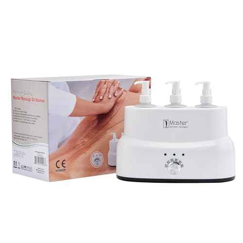 Master Massage 3-Bottles Massage Oil, Lotion, Cream Warmer Heater with Empty Bottles- Massage Cream Heating Device- Salon SPA Massage Body Therapy, White