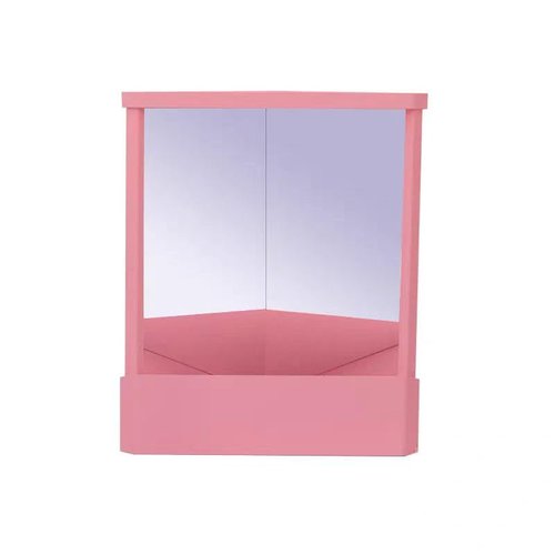 Oulores Non-Reversing Mirror with Real Image Reflection - Beveled Standing Cosmetic Inverted Mirror for Makeup, Hair Styling, Grooming, Facial Correction