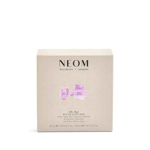 NEOM Oh Mg! Better Sleep Duo Gift Set | Perfect Night's Sleep Magnesium Bath Milk & Magnesium Body Butter I 100% Natural I Feel relaxed and ready for bed