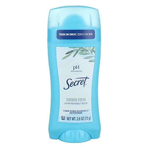 Secret Original Shower Fresh Scent Women's Invisible Solid pH Balanced Antiperspirant & Deodorant 2.6 Oz (Pack of 3)