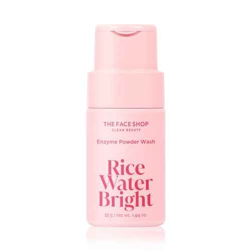The Face Shop Rice Water Bright Enzyme Powder Wash, Gentle Exfoliating Cleanser with AHAs, Radiant skin, Rice Polish for Face, Korean Skin Care 55g / 1.94 oz
