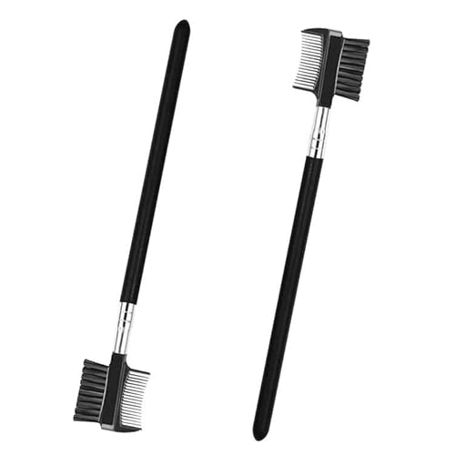 2 PCS Eyelash Comb and Eyebrow Brush Comb, Eyebrow Eyelash Brush Makeup Tool for Eyelashes extension (Pack of 2))
