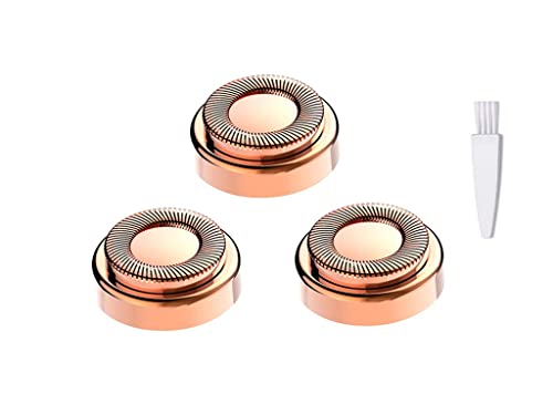 Facial Hair Remover Replacement Heads, for Flawless Finishing Rose Gold-Plated Blade Head, Cover Perfect and Smooth Finishing, 6 Pcs Rose Gold, Generation 1 Single Halo (Rose Gold-3Pcs)