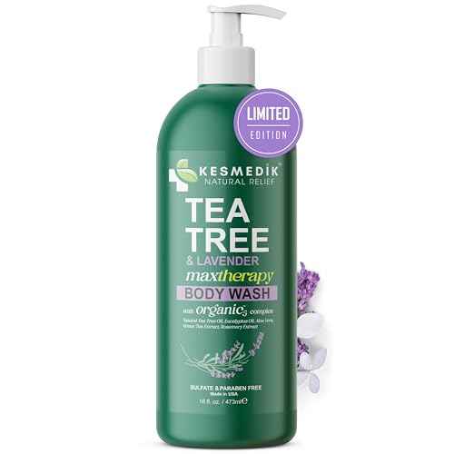 Tea Tree Lavender Body Wash MaxTherapy, Itchy Skin Relief, Antifungal Defense, Fights Body Odor, Soothes Jock Itch & Athlete's Foot, Intimate Wash, Men & Women, 16 fl oz, Limited Edition