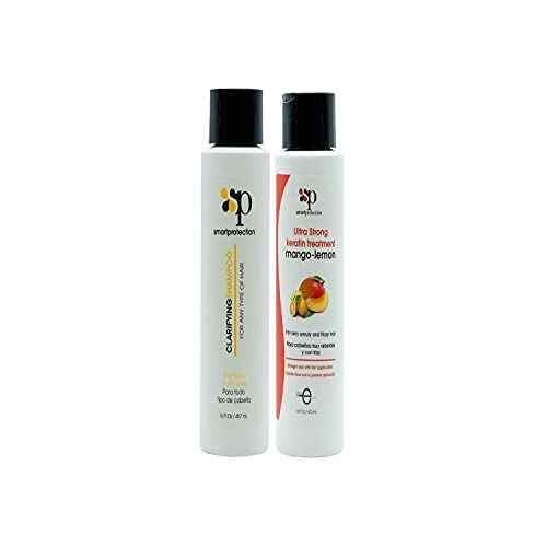 Mango-Lemon Ultra Strong Keratin Treatment with Clarifying Shampoo 16oz by Smart Protection