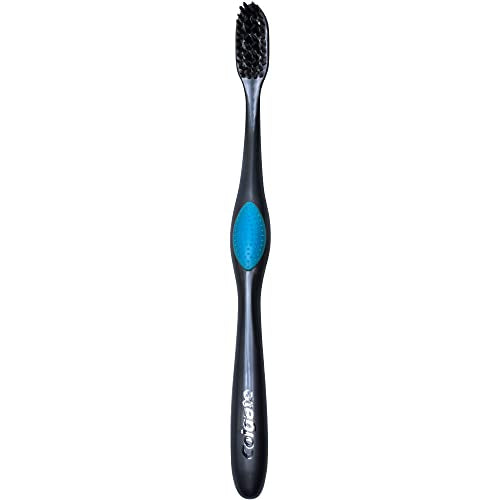 Colgate 360 Charcoal Infused Toothbrush, Floss-Tip Bristles, Soft (Colors Vary) - Pack of 6