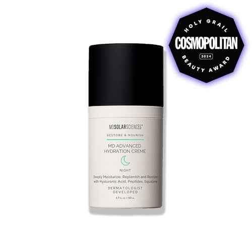 MDSolarSciences MD Advanced Hydration Cr?me | Time-Released Night Cream with Hyaluronic Acid, Peptides & Squalane | Intense Anti-Aging Hydration & Barrier Support | 1.7?oz