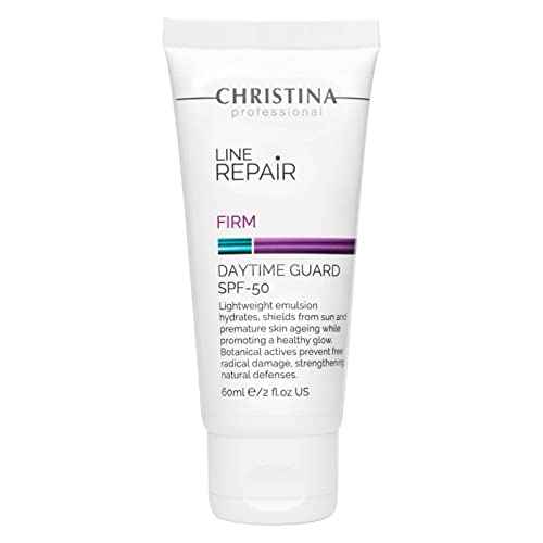 Christina Line Repair Firm Daytime Guard SPF 50 - Lightweight Emulsion Facial Sunscreen with Botanical Actives - Face Sunscreen with UV Sun Filters, Hyaluronic & Resveratrol
