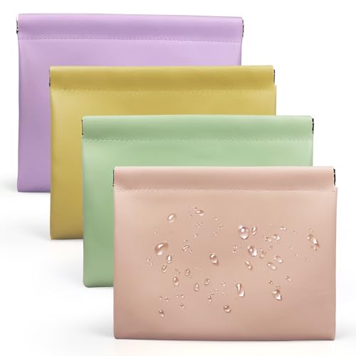 7.09¡Èx5.51¡È Small Pouches for Purse, 4PCS Cute Magnetic Mini Makeup Bag, Purse Organizers for Inside Large Storages, Organize Cosmetic, Lipstick, Jewelry,Coins in Women's Handbag