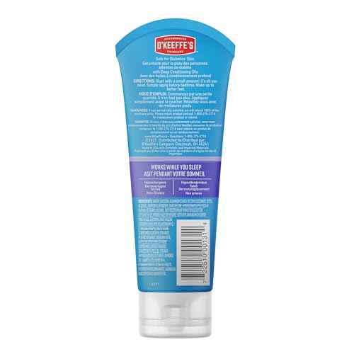 O'Keeffe's for Healthy Feet Night Treatment Foot Cream 7 oz Tube (2 Pack) Guaranteed Overnight Relief for Extremely Cracked, Dry Feet, Repairing Skincare, Instantly Boosts and Retains Moisture Levels