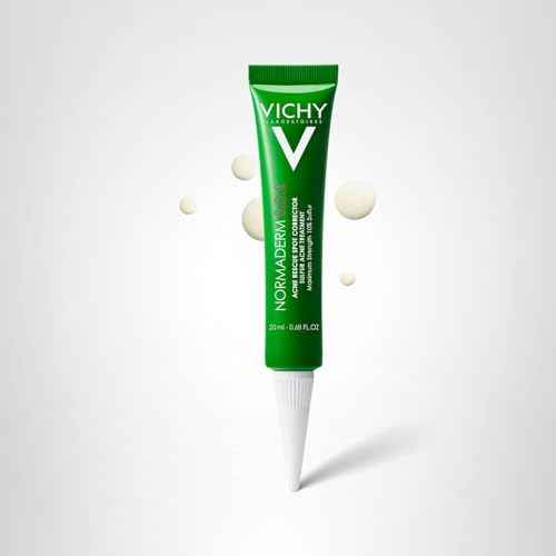 Vichy Normaderm S.O.S Acne Rescue Spot Corrector, Acne Spot Treatment for Face with 10% Sulfur, Niacinamide & Glycolic Acid, Suitable for Sensitive Skin