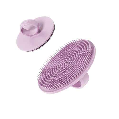 Boie USA Face Scrubber - Handheld Facial Tool, Deep Cleansing Exfoliating Facial Brush. Fights Acne with Gentle, Silicone-Like Bristles, Long Lasting, & Hypoallergenic (Thistle)