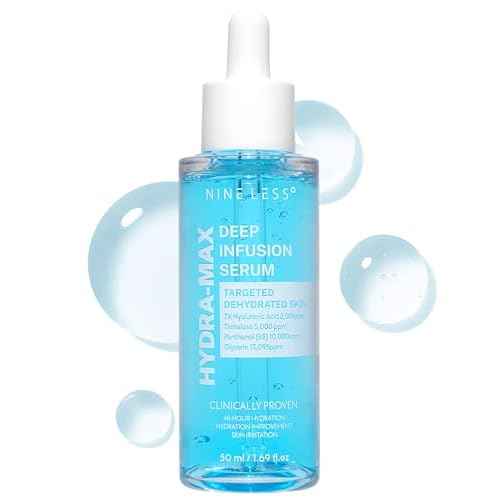 NINELESS HYDRA-MAX Deep Infusion Serum ?48hr Korean Hydrating Face Serum with Hyaluronic Acid, Panthenol - 5 Ceramides -Deep Moisture, Fast Absorbing, All Skin Types, 1.69 fl.oz.