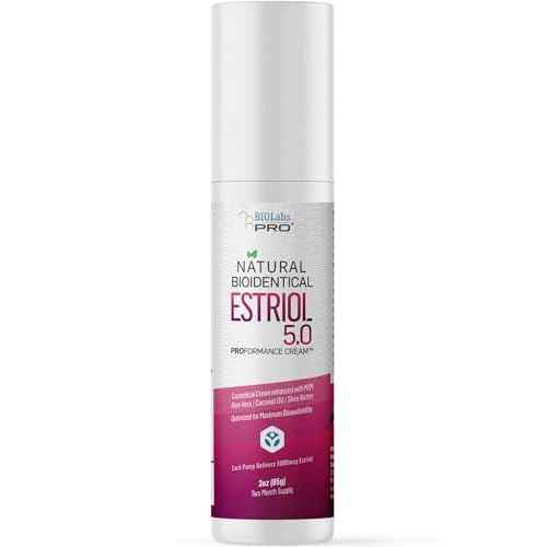 BIOLABS PRO Estri Cream - Bioidentical E3 Cream - Menopausal Support for Women - 5mg E3 Per Dose - Two Month Supply - 3oz
