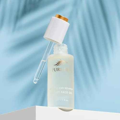 PURE FIJI Hydrate & Nourish Luxury Face Oil Face Moisturizer for Women, Skin Brightening Serum - Anti Aging, Reduce Wrinkles & Dark Spots, Coconut Oil For Face Organic, 1 Fl.Oz