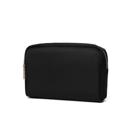 Waterproof Makeup Bag Large Capacity Women's Classic Black Wash Bag Adjustable Partition Wash Bag Brush and Cosmetic Carrying Bag¡¦