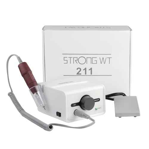 65W Strong Max 211 Electric Nail File Drills for Acrylic Nails 35000RPM 120 Red Manicure Tools Lab Jewelry Jade Wood Carving Tool Grinder