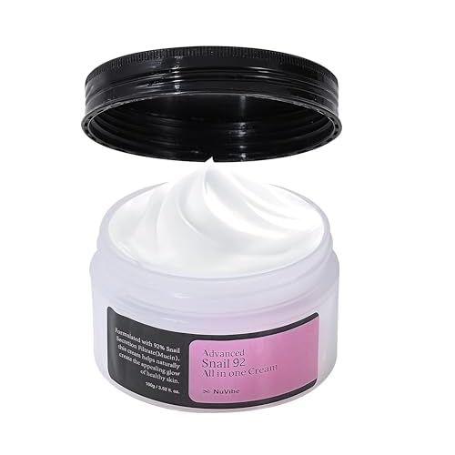 NuVibe ADVANCED Snail Mucin 92% Repair Moisturizer ? 3.52 Oz (100g) Hydrating & Lightweight Korean Face Cream for Soft, Glowing Skin ? Soothing Moisturizer for Dry, Sensitive & All Skin Types.