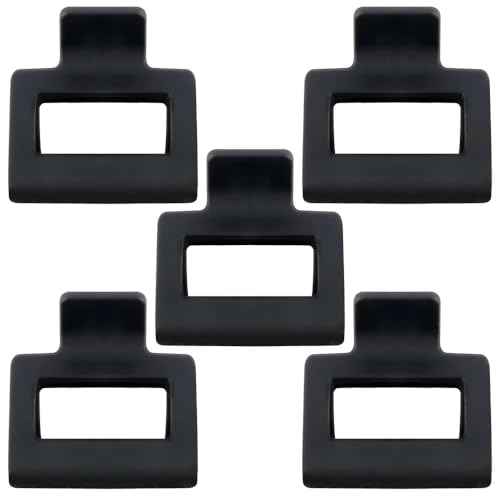 Small Hair Claw Clips for Women Medium Size Claw Clip for Girls Thick & Thin Hair Accessories for Women Girls Black, 5 Pack