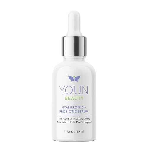 YOUN Beauty Hyaluronic + Probiotic Face Serum by Dr. Anthony Youn, 30 ML ? For Intense Hydration, Radiance Boost, & Skin Renewal ? Contains Plant-Based Hyaluronic Acid, Yogurt Extract, Vitamins C & E
