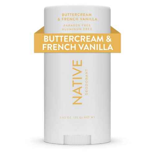 Native Aluminum-Free Clean Deodorant with Natural Derived Ingredients, 72HR odor control | Deodorant for Women and Men | Baking Soda, Coconut Oil, Shea Butter | Buttercream & Vanilla
