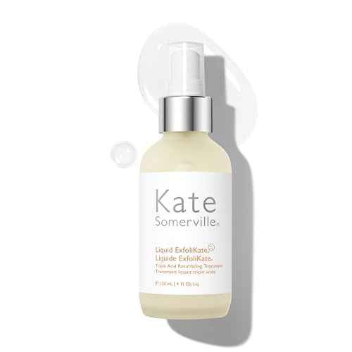 Kate Somerville Liquid ExfoliKate ? Triple Acid Resurfacing Treatment, Clinically Formulated AHA Overnight Facial Exfoliator, Smooths Skin and Minimizes Pores, 4 Fl Oz
