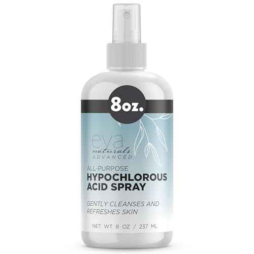 Hypochlorous Acid Spray for Face, Skin, and Body ? HOCl Facial Mist Toner, Hydrating Cleanser for Acne, Eczema, Rosacea, Eyelids, Pets, Workout, Baby, Back, Redness, Sensitive Care Spray - 8 oz.