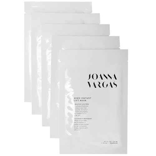 Joanna Vargas Eden Instant Face Lift Facial Mask ? Hydrating Collagen Sheet Mask for Glowing Skin ? Firming Face Mask with Hyaluronic Acid ? Anti Aging Facial Mask for Women ? 5 sheets