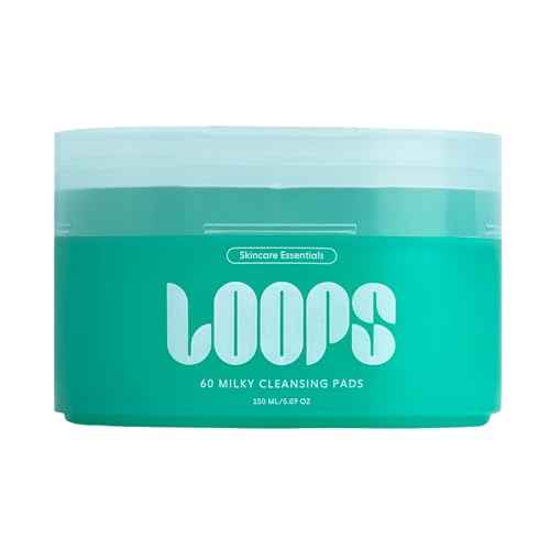 LOOPS Milky Cleanser - Deep Cleansing and Hydrating Skin Care - Pre-soaked Bamboo Pad - Facial Wash with Milky Oil Complex - Oil Cleanser for Face - Face Wash, Facial Cleansing Pads - Gifts for Women