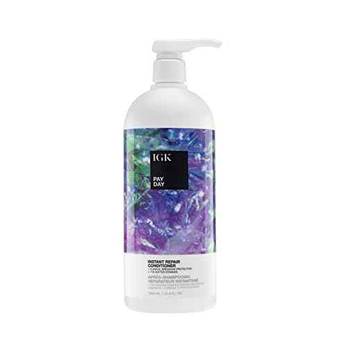IGK PAY DAY Instant Repair Conditioner Liter | Bond-Building + Damage Repair | Vegan + Cruelty Free | 33.8 Oz