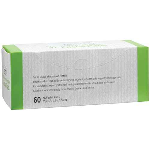ForPro Premium Pure & Simple XL Facial Pads (360-Count), Triple Layered Ultra Soft Disposable Makeup Remover Pads, 100% Vegan & Cruelty-Free, Pack of 6-60 Cotton Squares