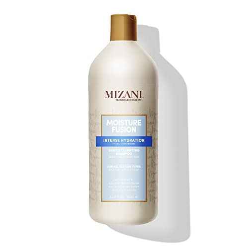 Mizani Moisture Fusion Gentle Clarifying Shampoo - Cleanses Hair to Remove Buildup, With Charcoal, For Curly Hair