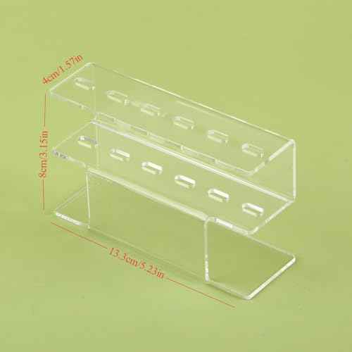 Acrylic Tweezers Holder, 6 Holes Tweezers Stand Display Organizer for Eyelash Extension Supplies Accessories Grafting Beauty Tools (6 Holes Transparent)