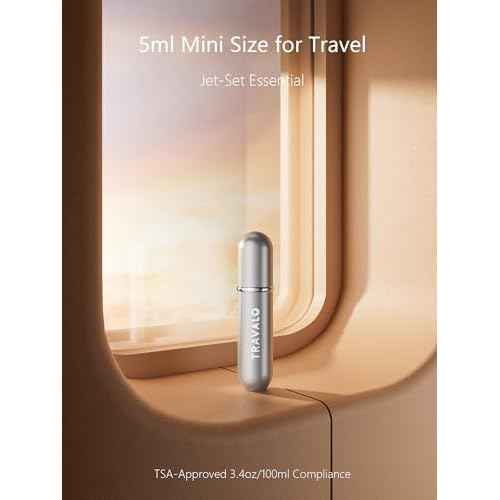 Refillable Perfume Atomizer, Bottom Filling Fragrances Perfume Bottle, Mini Cologne Dispenser, Travel sized, Portable Sprayer for Women Men, Gift