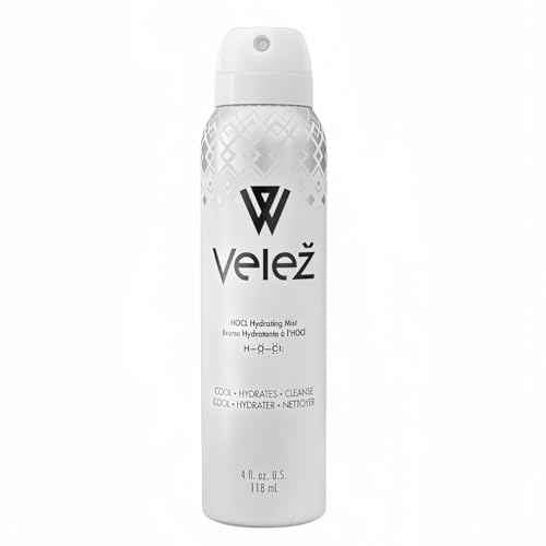 Vele? HOCL Hydrating Face Mist, Gentle Facial Spray, Versatile Fusion of Hypochlorous Acid + Pure Water, Refreshes, Soothes & Cleans The Skin, 4 Fl Oz