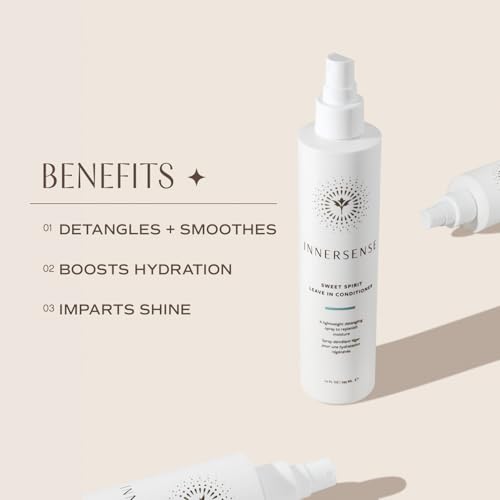 INNERSENSE Organic Beauty - Natural Sweet Spirit Leave-In Conditioner | Detangling, Hydrating, Smoothing | Non-Toxic, Cruelty-Free, Clean Haircare (2 Pack - 2 fl oz | 59.1 mL each)