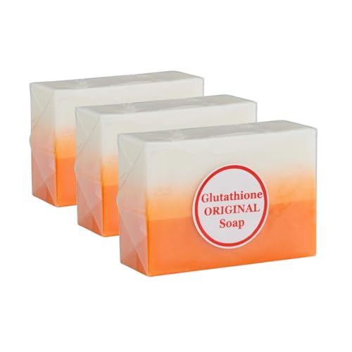 Glutathione Soap Bars ? Holidays Deep Cleansing & Hydrating Soap for Smooth, Refreshed Skin ? Gentle Exfoliating Formula for Face & Body ? 150g x 3 Bars