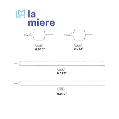 LA MIERE 100 Pcs Orthodontic Stainless Steel Wire SS Ligature Ties Wire Kobayashi Ligature, Long, 0.012