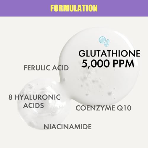 Glutathione Vitamin C Serum 50ml - Step-by-Step Discoloration Correcting Serum with Hyaluronic Acid & Niacinamide - Moisturizing & Hydrating K Beauty Skin Care (1.69 fl oz)